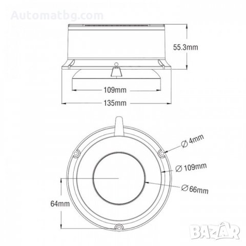 Сигнална лампа Automat, Маяк, 48 диода, 1005, снимка 3 - Аксесоари и консумативи - 35738569