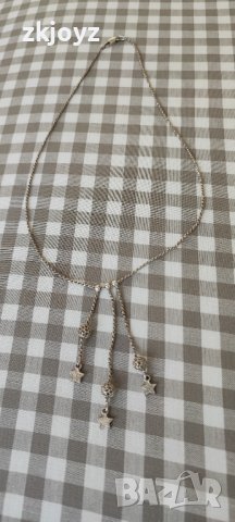 СРЕБЪРНО КОЛИЕ С ТОПКИ И ЗВЕЗДИ 5.58 гр./ПРОБА 925, снимка 6 - Колиета, медальони, синджири - 44227373