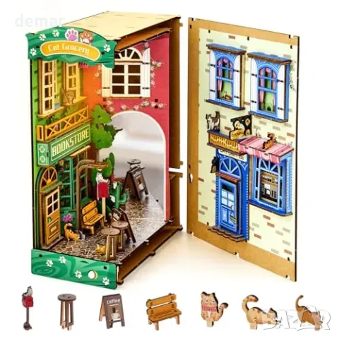 Gleamkid DIY комплект Book Nook с LED осветление, снимка 4 - Други стоки за дома - 55776157