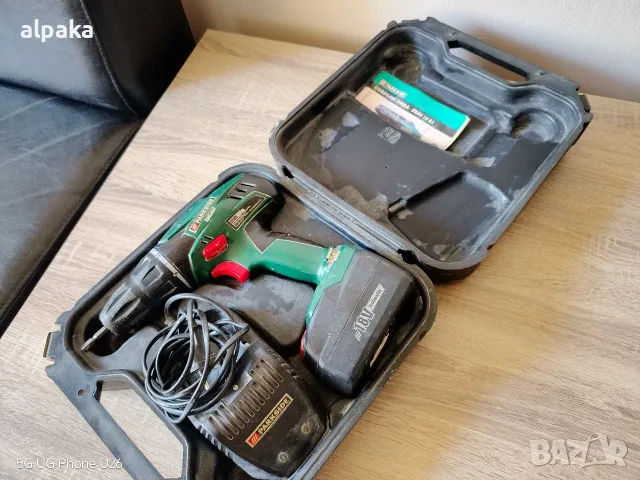 Акумулаторен винтоверт Parkside PABS 18 A1 (18V, 1500mAh) с куфар – Забележка, снимка 2 - Винтоверти - 56074249