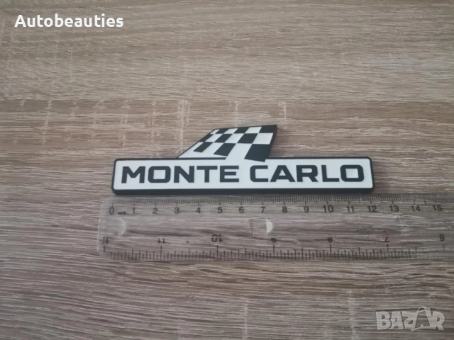 емблема Skoda Monte Carlo черно с бяло, снимка 6 - Аксесоари и консумативи - 51166616