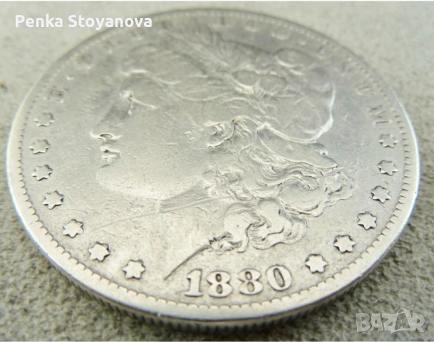 Монета 1 долар 1880г., сребро 900, снимка 6 - Нумизматика и бонистика - 52065667