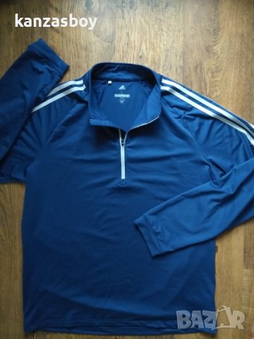 adidas Golf Balance 3-Stripes Quarter- Zip - страхотна мъжка блуза КАТО НОВА УГОЛЕМЕНА, снимка 6 - Спортни дрехи, екипи - 40594647