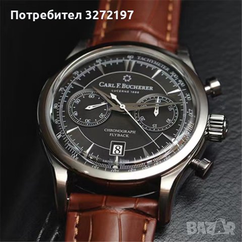 Carl F. Bucherer кварцов часовниk,водоусточив,дата,хронограф, снимка 2 - Мъжки - 41798887