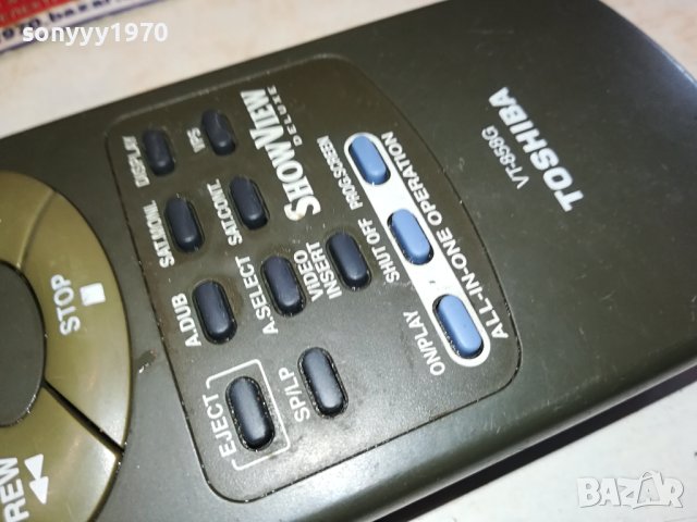 TOSHIBA VT-858G VTR/TV REMOTE CONTROL-ВНОС SWISS 0702241121, снимка 9 - Дистанционни - 44175523
