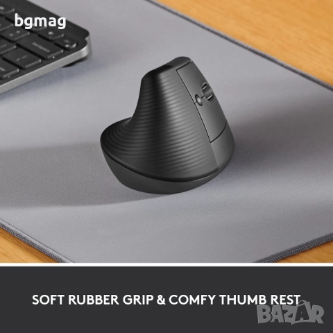 Logitech Lift безжична ергономична мишка, снимка 5 - Клавиатури и мишки - 52125001