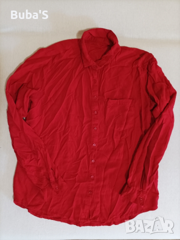 Дамска червена риза С-М размер , снимка 3 - Ризи - 44779117