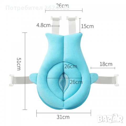 Универсална постелка за къпане на бебета в корито, снимка 15 - За банята - 39992188