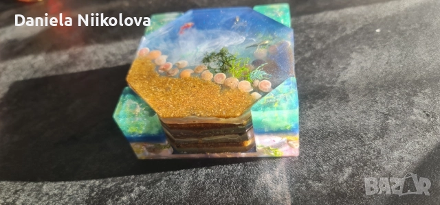 Ръчно изработени подложки за чаши от епоксидна смола, снимка 1