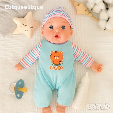 Реалистично говорещо бебе с аксесоар шише, снимка 6 - Кукли - 52182509