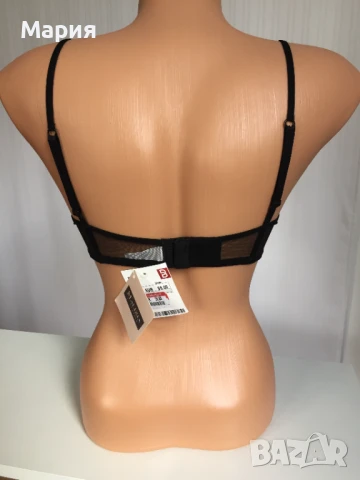 75 D / Д Malizia by La Perla Луксозен Сутиен Малиция от Ла Перла Прозрачен Цветя Бродерия Син Черен, снимка 8 - Бельо - 51143262