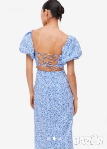 Рокля H&M От лен и памук