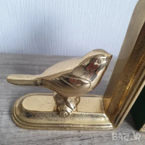 Два стари месингови книгоразделителя с птици, снимка 2 - Антикварни и старинни предмети - 49689480