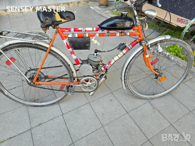 ЧЕРЕН ПЕТЪК!!!    Колело Хенкел с монтиран двигател, снимка 7 - Велосипеди - 50484386