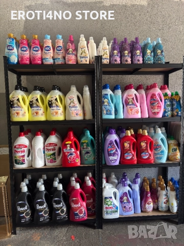 Омекотители,течни прахове,сух прах,доместос,шампоани