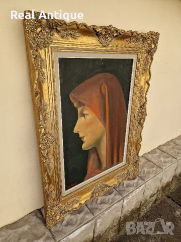 Портрет голям масло платно автор , снимка 6 - Картини - 49063579