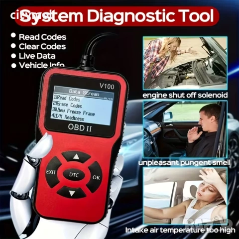 V100 OBD2 автомобилен диагностичен кодочетец, снимка 4 - Аксесоари и консумативи - 47422260