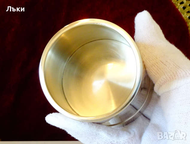Масивна бронзова захарница,чаша с капак 310 гр. , снимка 5 - Антикварни и старинни предмети - 36302583