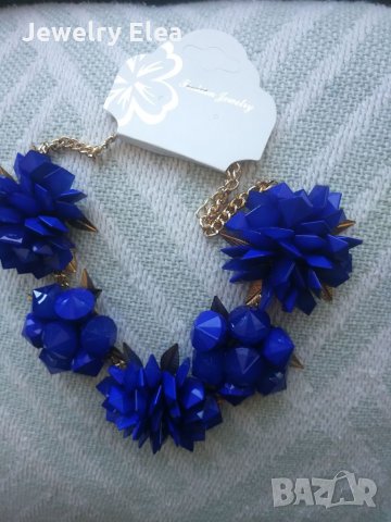 Колие Алина 1 blue, снимка 4 - Колиета, медальони, синджири - 22502426
