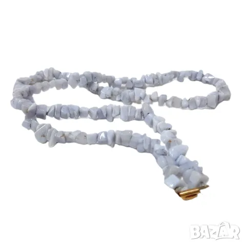 Колие, гердан от естествен сив ахат(11.5)