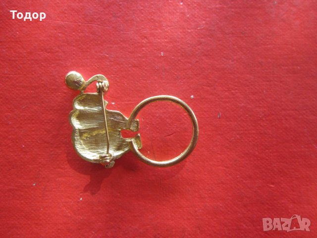 Невероятна позлатена брошка с перла 9, снимка 4 - Други - 34794018