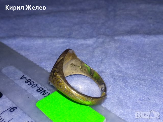СТАРИНЕН ОРНАМЕНТИРАН МАРКОВ БРОНЗОВ РЕТРО ПРЪСТЕН с МОНОГРАМ USK ДЕБЕЛА ПОЗЛАТА и МАРКИРОВКА 36466, снимка 14 - Антикварни и старинни предмети - 39723552