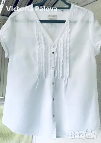 Бяла ленена блуза-риза CHRISTIAN BERG