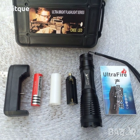 Фенерче CREE T6 с 5-степенно увеличение, SOS светкавица, велосипедни светлини FL5, снимка 4 - Други - 52854165