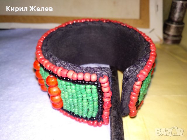 СТАРИННА МЪНИСТЕНА БЕРБЕРСКА ЕТНО ГРИВНА РЯДКА РЪЧНА МАЙСТОРСКА ИЗРАБОТКА с ЕСТЕСТВЕН ТЮРКОАЗ 23541, снимка 5 - Антикварни и старинни предмети - 41202036