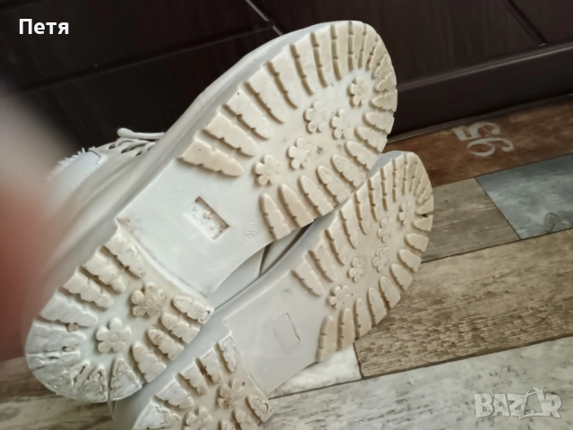 светло сиви боти 38 номер , снимка 5 - Дамски боти - 52141129