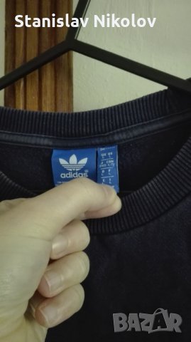 Блуза Adidas Originals blue/white crewneck, Size L, снимка 5 - Спортни дрехи, екипи - 34570803