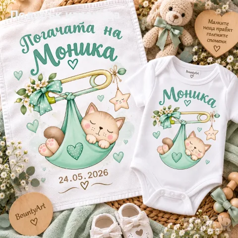 Кърпа за бебешка погача / месало за момиче, снимка 3 - Комплекти за бебе - 55069194