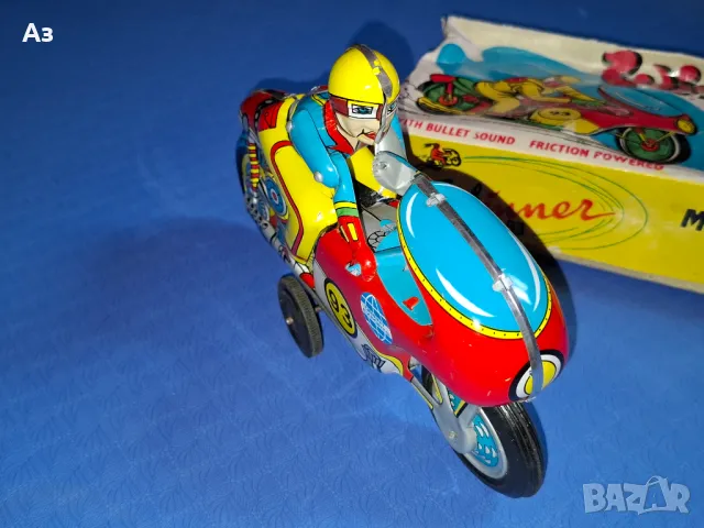 Made in India ламаринен мотор Winner Motor Cycle от 1973 година, снимка 2 - Колекции - 50175192