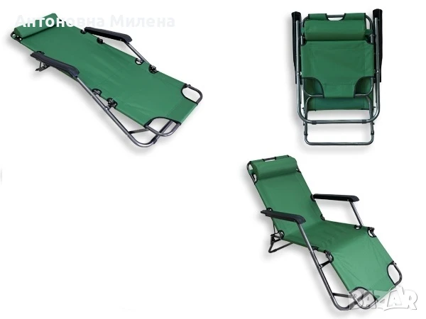 Сгъваем шезлонг за плаж 2 броя, снимка 3 - Къмпинг мебели - 50821647