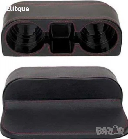 Органайзер - Поставка за чаши и телефон с кожено покритие за кола, снимка 6 - Други стоки за дома - 52657498