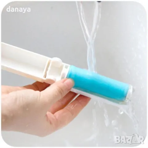 5524 Миеща силиконова ролка за обиране на косми по дрехи, снимка 5 - Мопове, кофи, четки и метли - 48402158