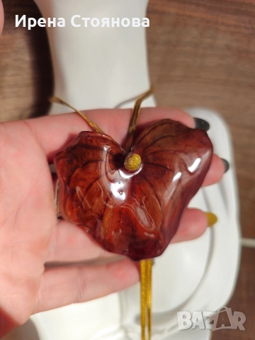 Колие с естествен цвят на Антуриум , снимка 11 - Колиета, медальони, синджири - 52389905