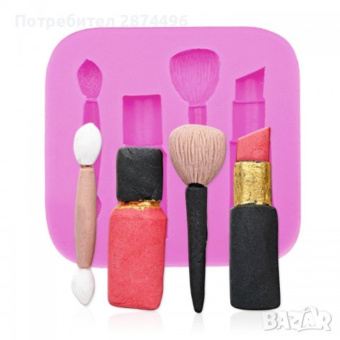 3808 Силиконов молд с форми на гримове, снимка 2 - Форми - 38997826