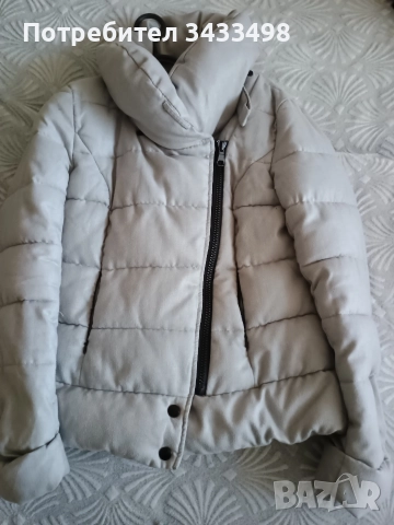 Сиво зимно яке размер S