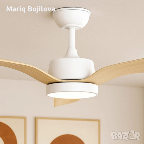 Таванен вентилатор Brizy Bright Outdoor с дистанционно управление,LED осветление