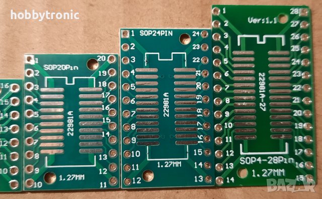 Преходни платки SOP8, SOT23-10,SOP14, SOP16, SOP20, SOP24, SOP28 към DIP, снимка 6 - Друга електроника - 35784594