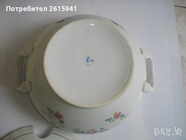 Ретро БГ от Соца-Порцеланов Супник-Голям-ф210мм-Отличен-Китка-Нови Пазар, снимка 15 - Сервизи - 39329953