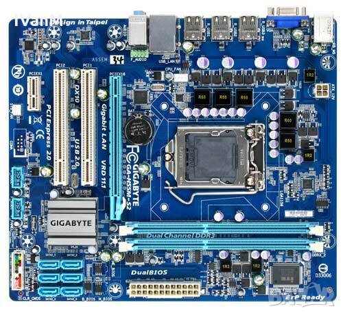 Дъно Gigabyte 1156 с процесор, снимка 2 - Дънни платки - 32874140