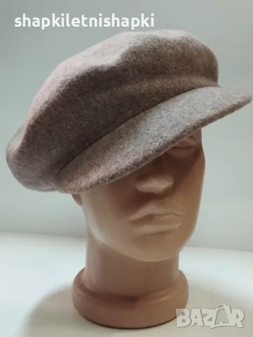 Дамска филцова шапка каскет,лукс 149, снимка 2 - Шапки - 48015492