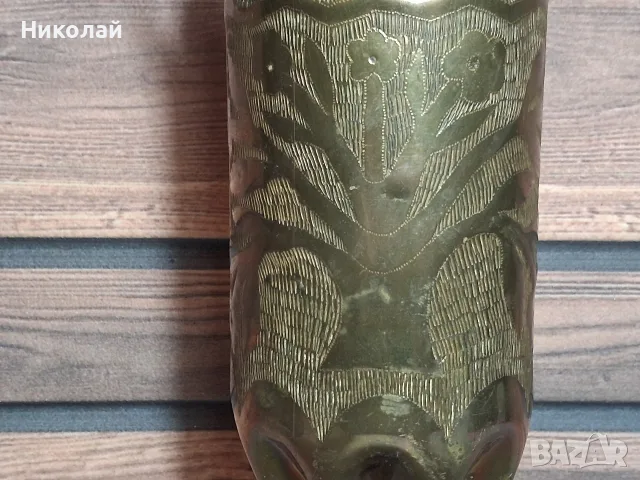 Окопно Творчество Немска Гилза Първа Световна Война, снимка 3 - Антикварни и старинни предмети - 55804460