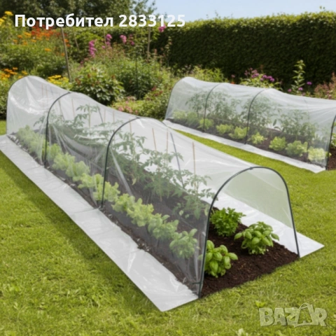 Мини оранжерия - компактна със здрава конструкция - 1,5 х 4 м, снимка 2 - Оранжерии - 53660962