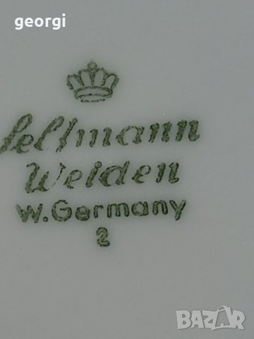 Немски порцеланов сервиз за кафе Feltmann Weiden 2 чаши с чинийки , снимка 10 - Чаши - 36249272