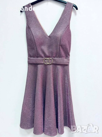 Блестящи официални рокли СИВА ЛИЛАВА, снимка 3 - Рокли - 51478799