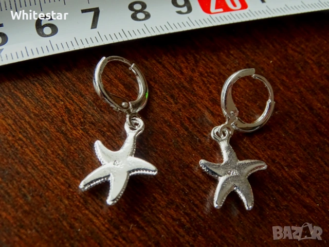 Посребрени дамски обеци, снимка 7 - Обеци - 53643701