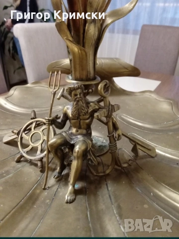 Свещник Нептун от 1929г., снимка 3 - Декорация за дома - 53757247